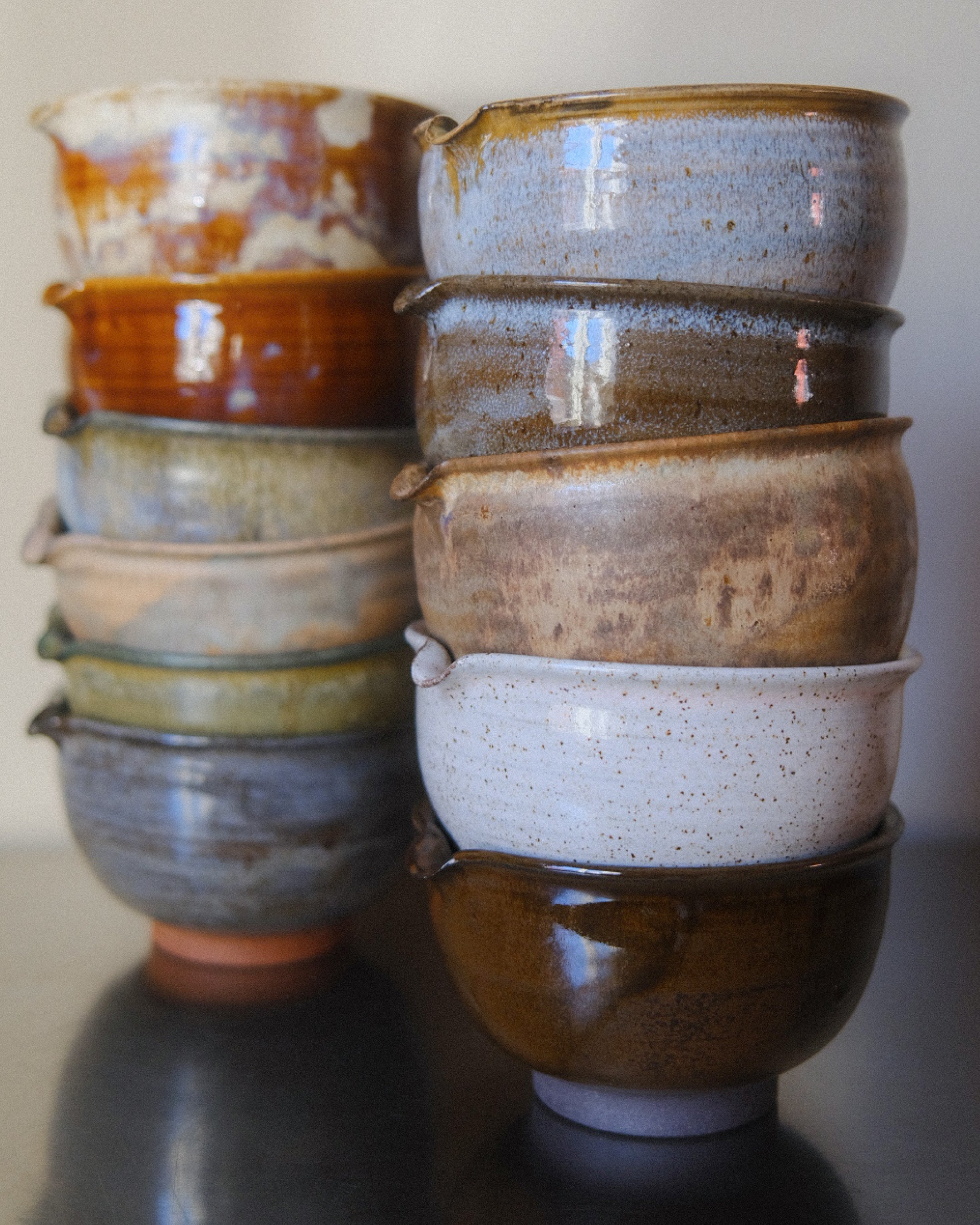 Matchaskål, "Glasyrprover"